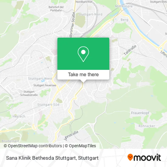 Карта Sana Klinik Bethesda Stuttgart