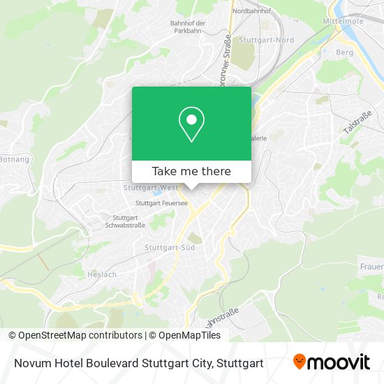 Novum Hotel Boulevard Stuttgart City map