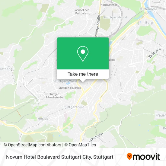 Карта Novum Hotel Boulevard Stuttgart City