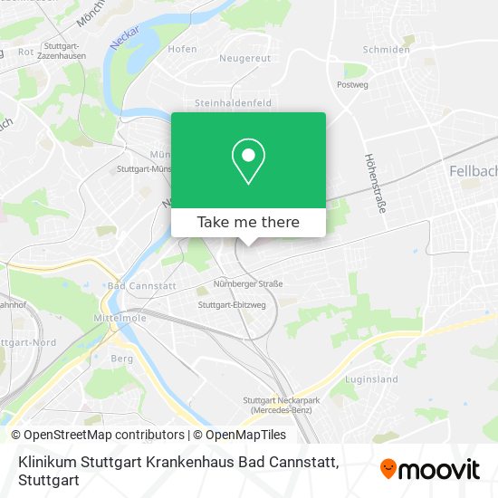 Klinikum Stuttgart Krankenhaus Bad Cannstatt map