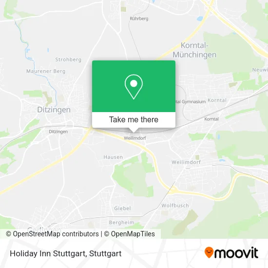 Карта Holiday Inn Stuttgart