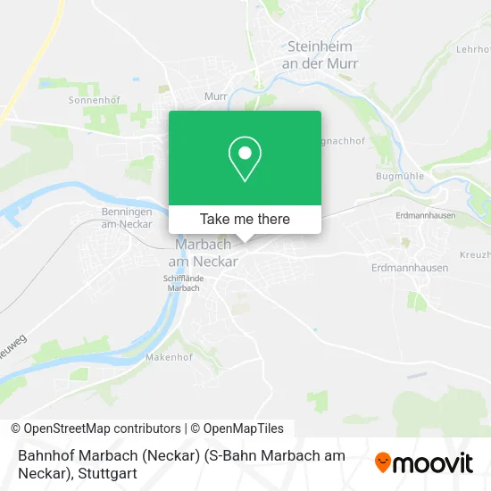 Карта Bahnhof Marbach (Neckar) (S-Bahn Marbach am Neckar)