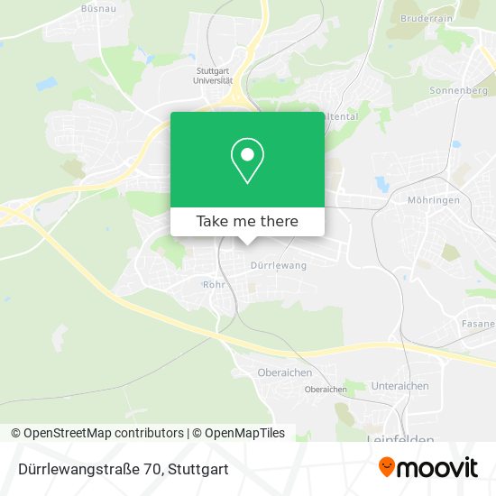 Dürrlewangstraße 70 map