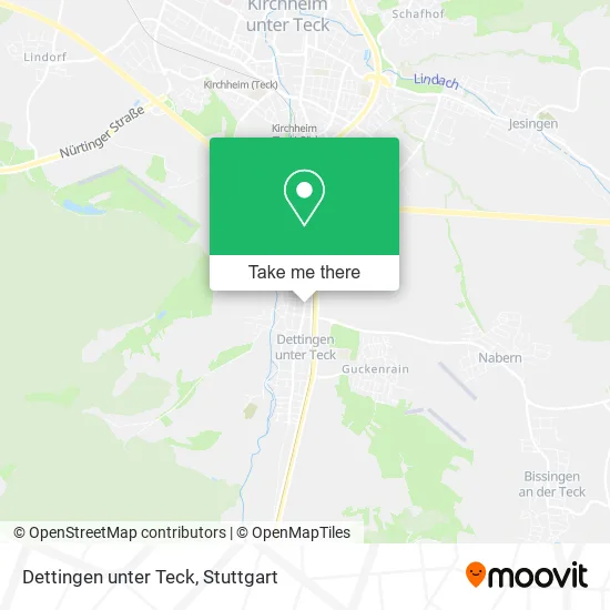 Карта Dettingen unter Teck