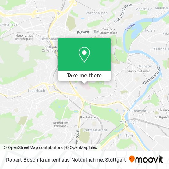 Robert-Bosch-Krankenhaus-Notaufnahme map