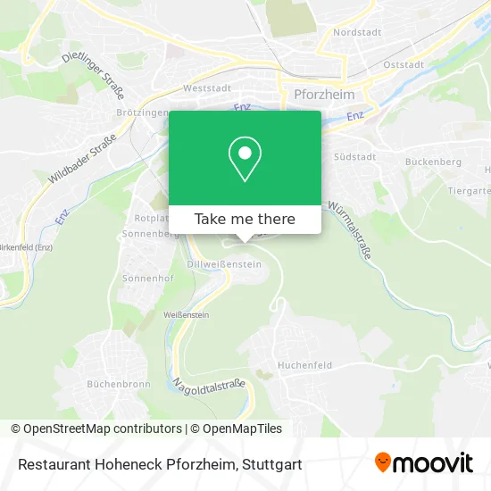 Карта Restaurant Hoheneck Pforzheim