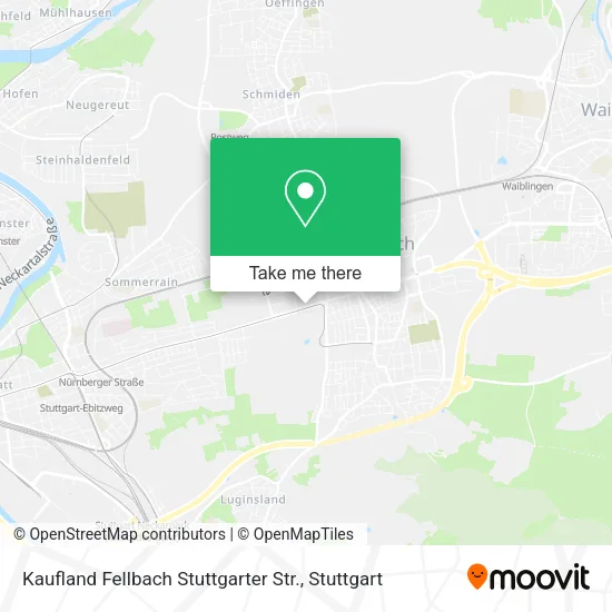 Карта Kaufland Fellbach Stuttgarter Str.