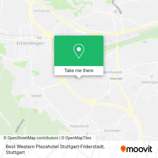Карта Best Western Plazahotel Stuttgart-Filderstadt