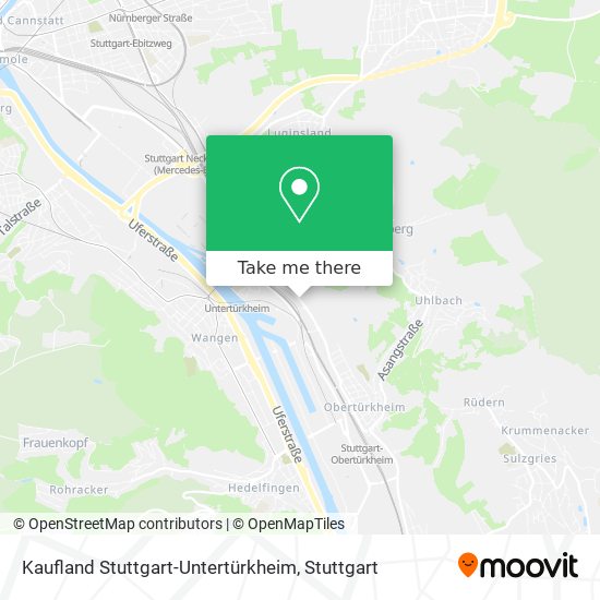 Kaufland Stuttgart-Untertürkheim map