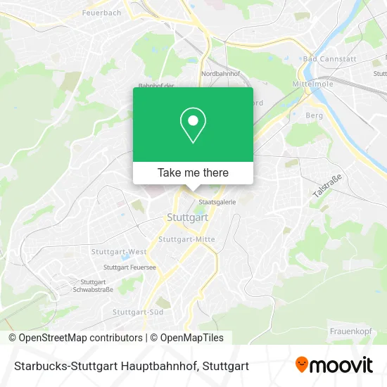 Карта Starbucks-Stuttgart Hauptbahnhof
