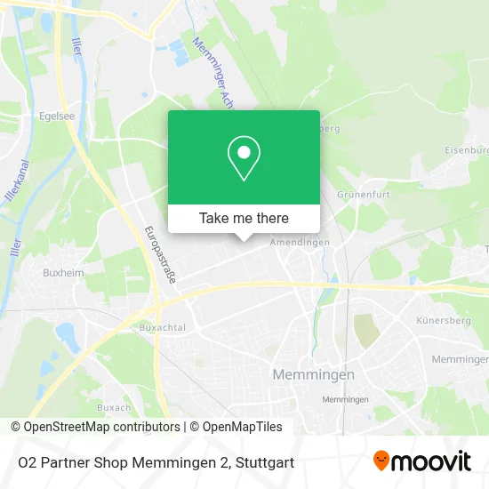 O2 Partner Shop Memmingen 2 map