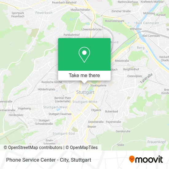 Phone Service Center - City map