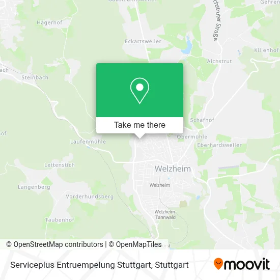 Serviceplus Entruempelung Stuttgart map