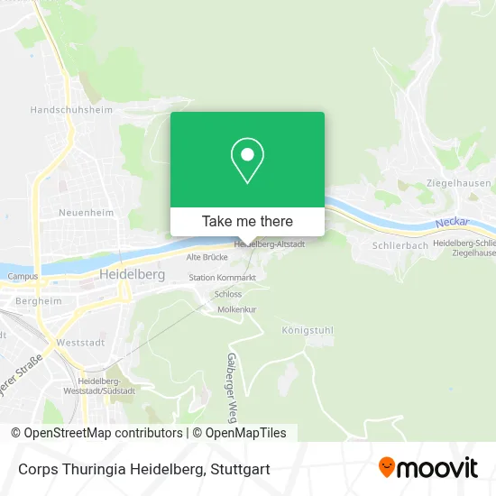 Corps Thuringia Heidelberg map
