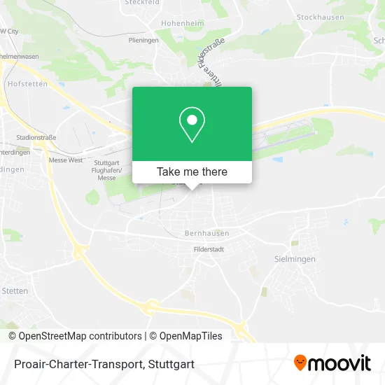Proair-Charter-Transport map