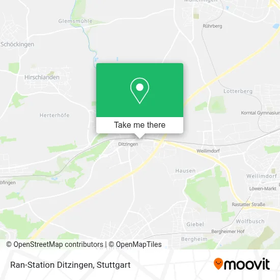 Ran-Station Ditzingen map