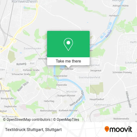 Textildruck Stuttgart map
