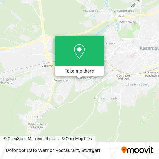 Defender Cafe Warrior Restaurant map