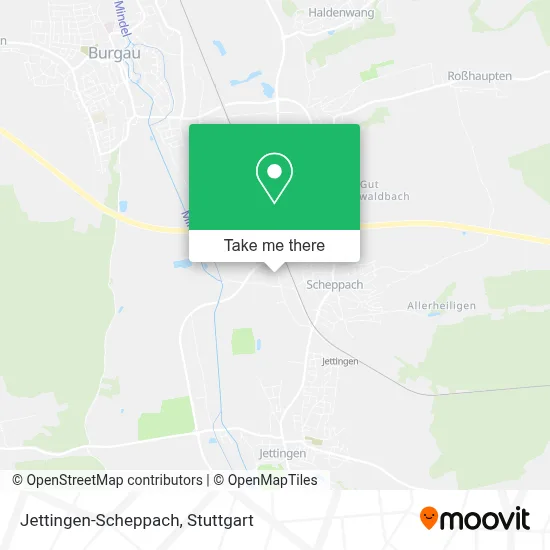 Jettingen-Scheppach map