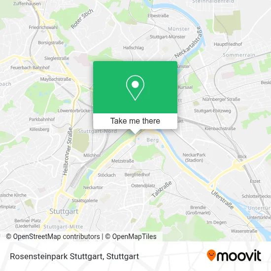 Rosensteinpark Stuttgart map