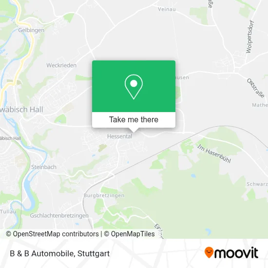 B & B Automobile map