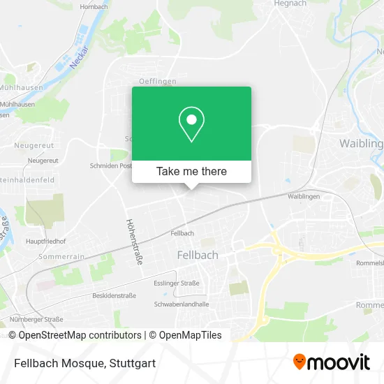 Fellbach Mosque map