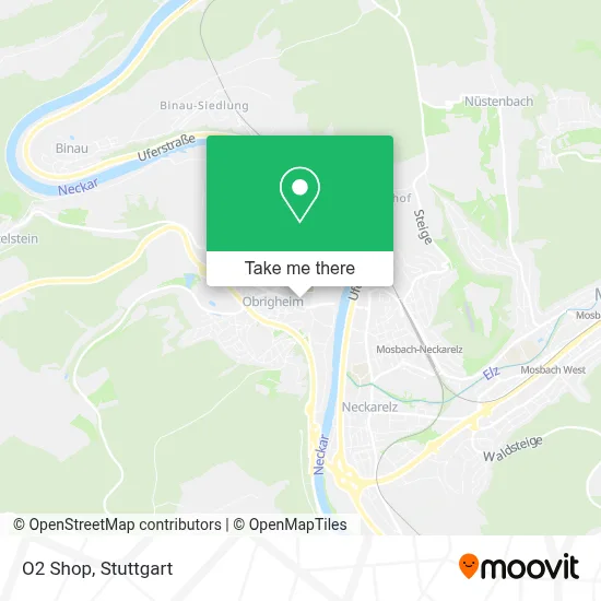 O2 Shop map