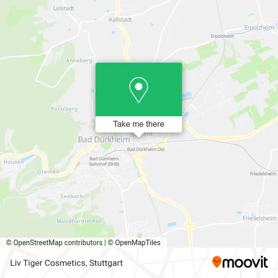 Liv Tiger Cosmetics map