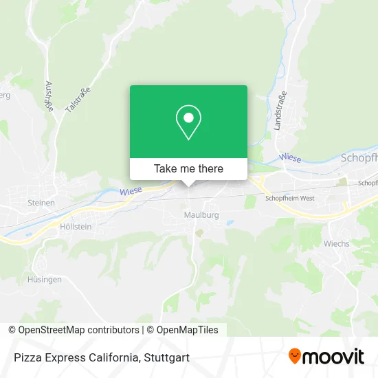 Pizza Express California map