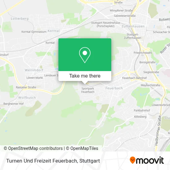 Turnen Und Freizeit Feuerbach map