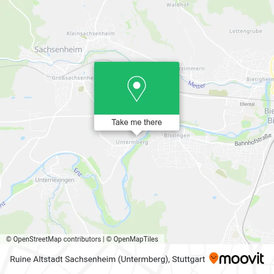 Ruine Altstadt Sachsenheim (Untermberg) map