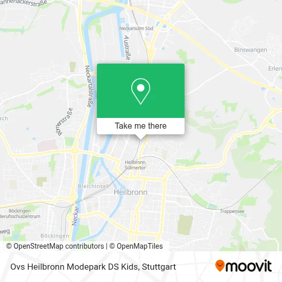 Ovs Heilbronn Modepark DS Kids map