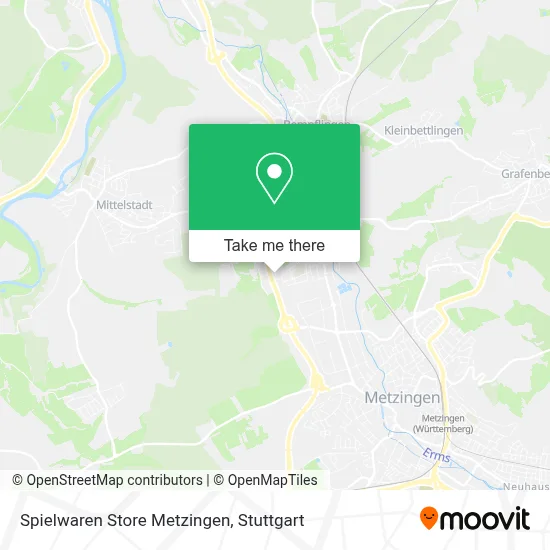Spielwaren Store Metzingen map