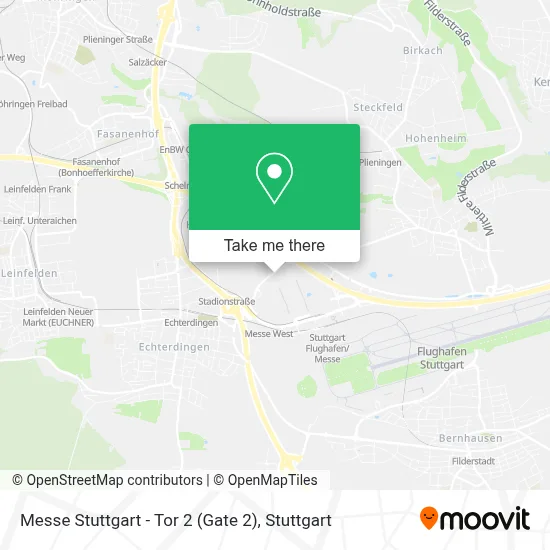 Messe Stuttgart - Tor 2 (Gate 2) map
