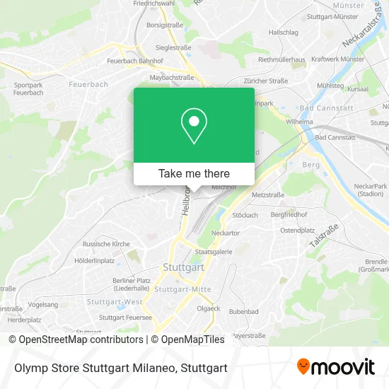 Olymp Store Stuttgart Milaneo map