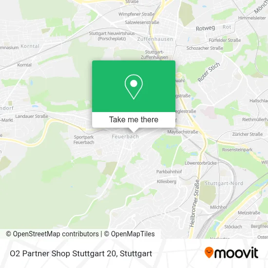 O2 Partner Shop Stuttgart 20 map