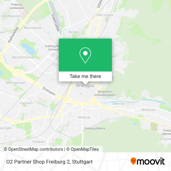 O2 Partner Shop Freiburg 2 map