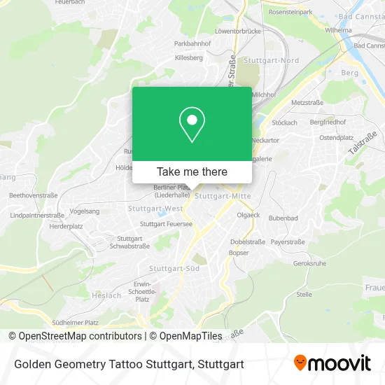 Golden Geometry Tattoo Stuttgart map