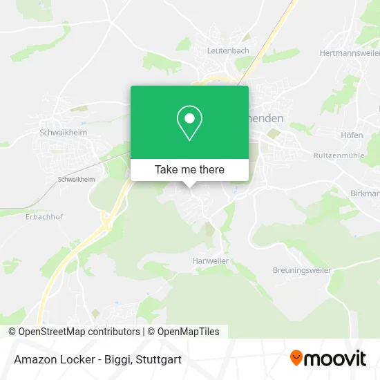 Amazon Locker - Biggi map