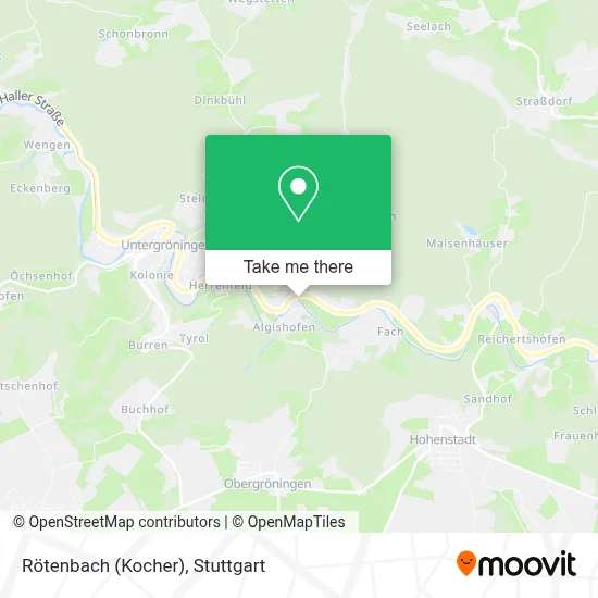 Rötenbach (Kocher) map