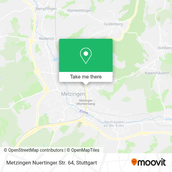 Metzingen Nuertinger Str. 64 map