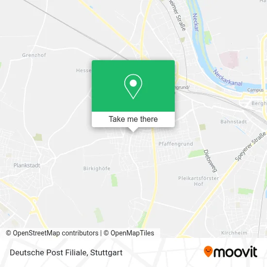 Deutsche Post Filiale map