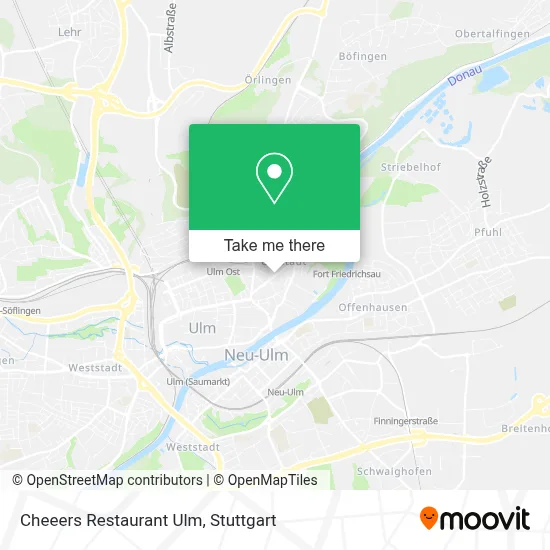 Cheeers Restaurant Ulm map