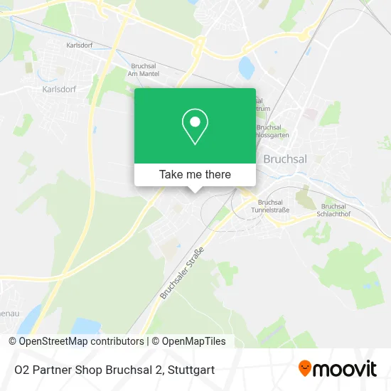 O2 Partner Shop Bruchsal 2 map