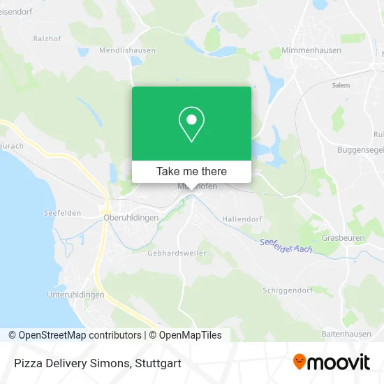 Pizza Delivery Simons map