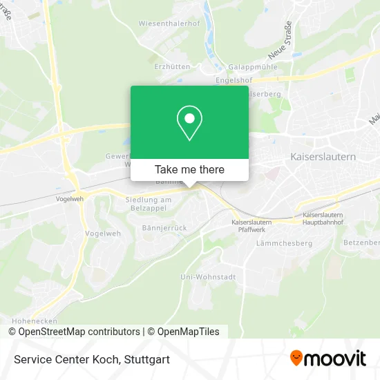 Service Center Koch map