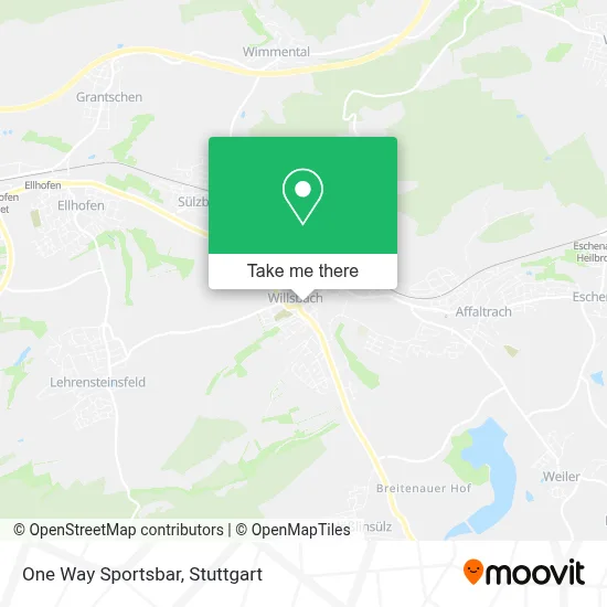 One Way Sportsbar map