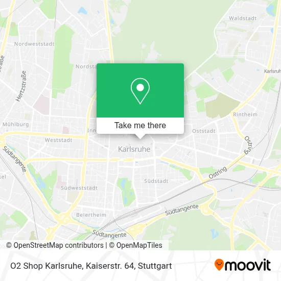 O2 Shop Karlsruhe, Kaiserstr. 64 map