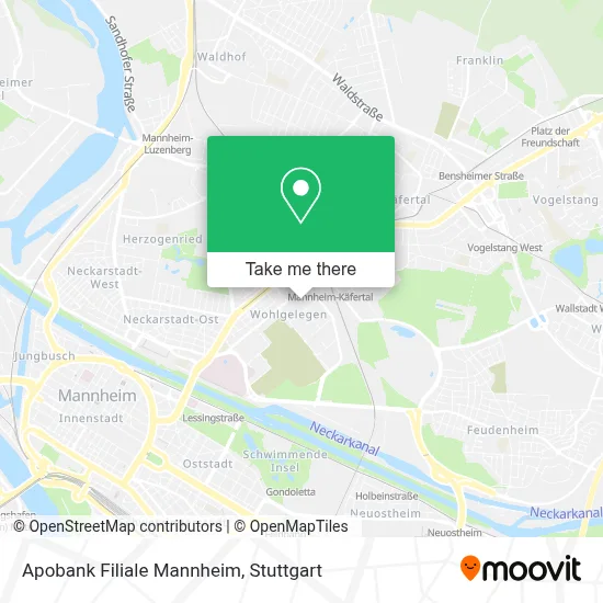 Apobank Filiale Mannheim map