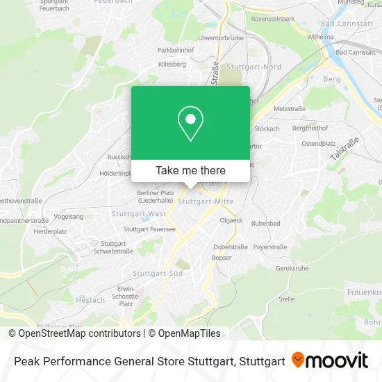 Peak Performance General Store Stuttgart map